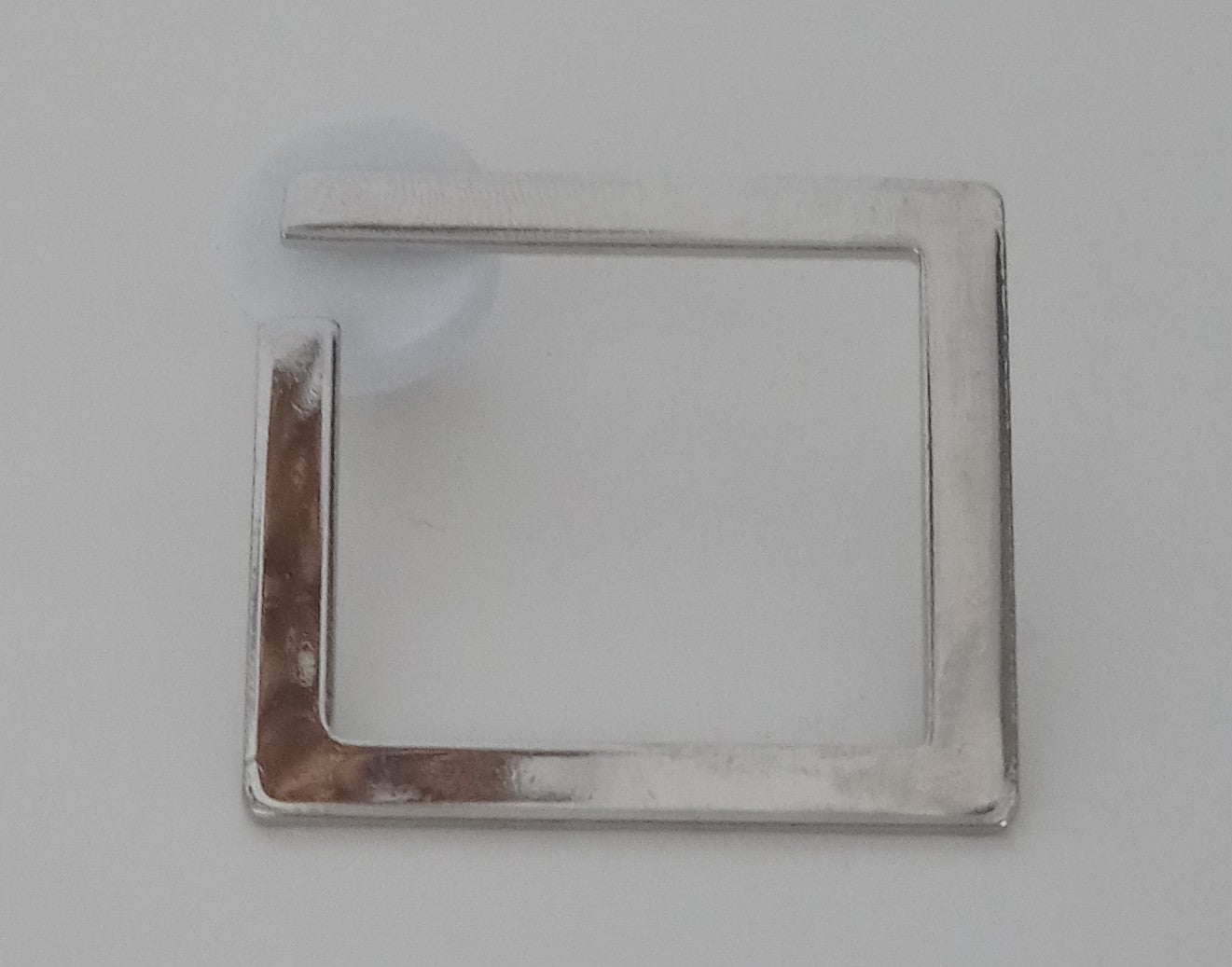 Silver Open Square Earrings