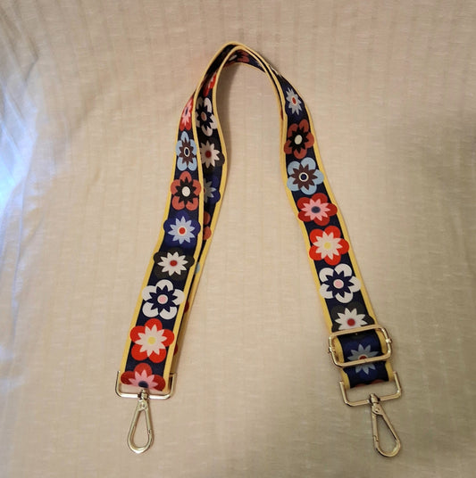 Adjustable Purse Strap Yellow with Mulit Colors