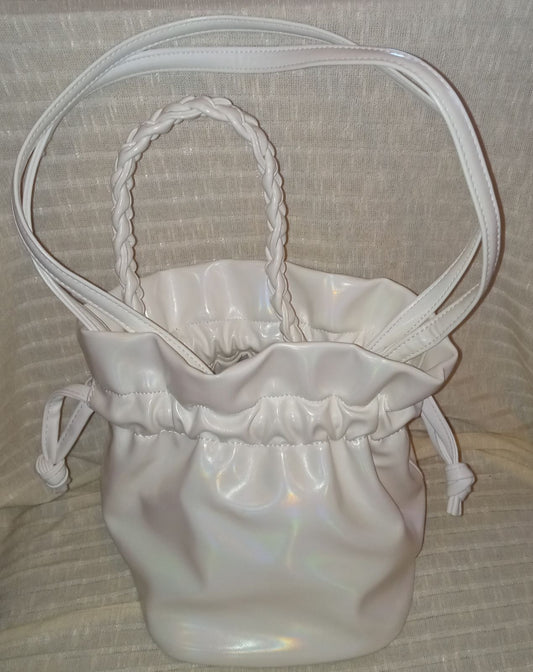 White Bucket Purse