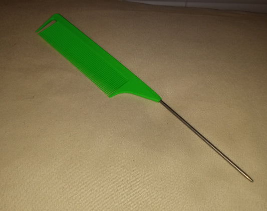 Lime Green Rat Tail comb