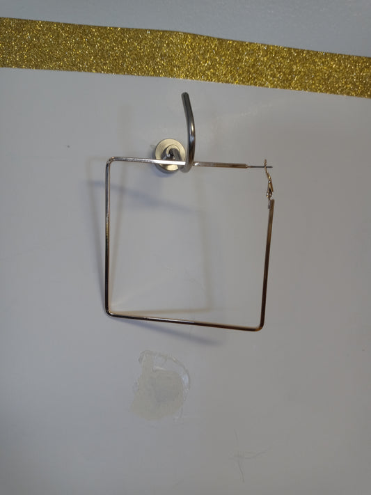 Big Gold Square Earrings
