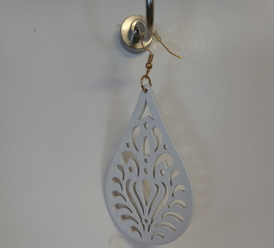 Big White Earrings