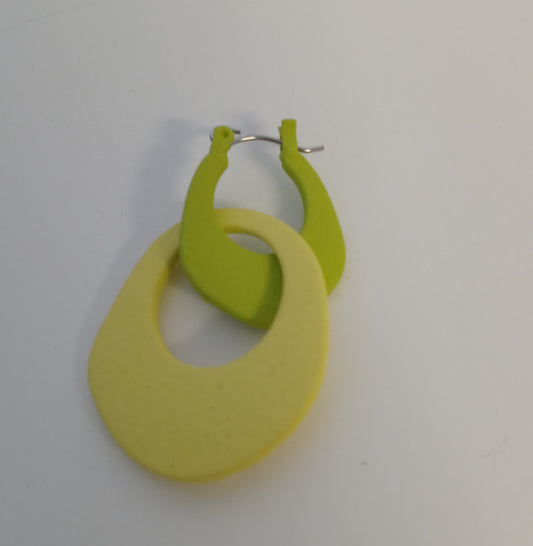 Light Yellow & Green Earrings