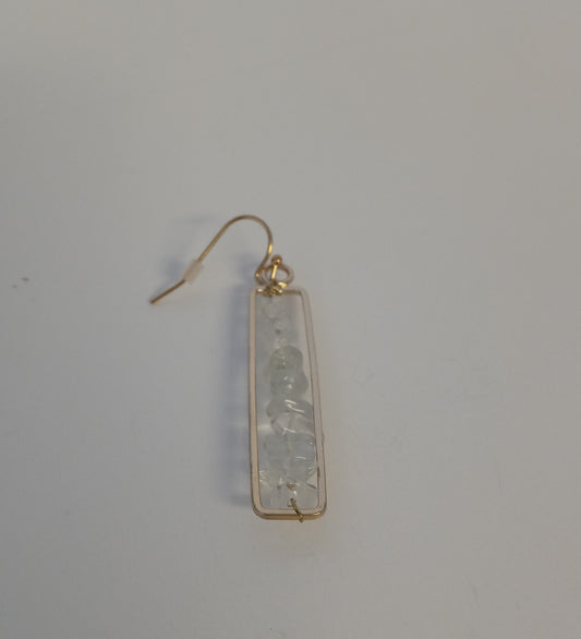 Clear & Gold Earrings