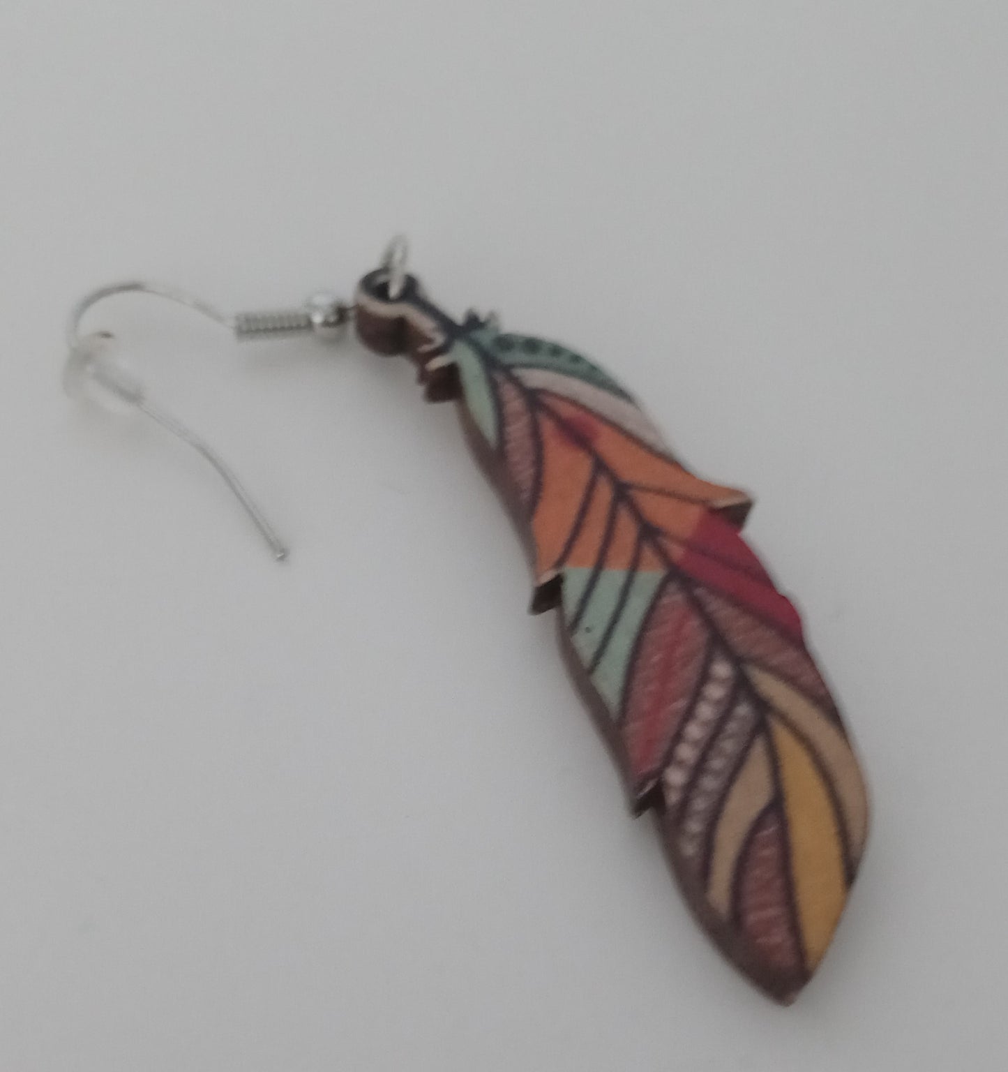Multiple Color Feather Earrings