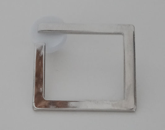Silver Open Square Earrings