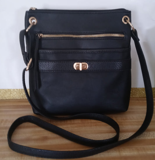 Black & Gold Crossbody Bag