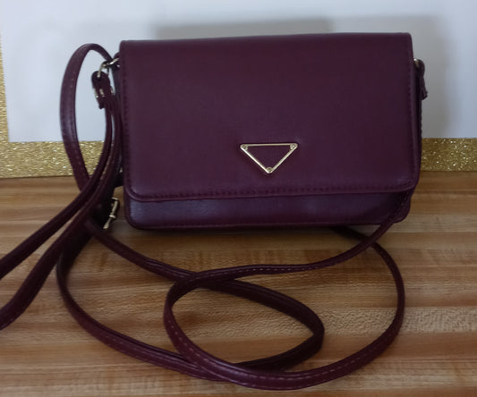 SM Burgundy Crossbody Bag