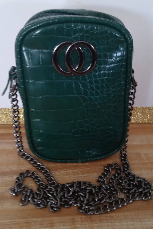 SM Emerald Green Crossbody Chain Bag